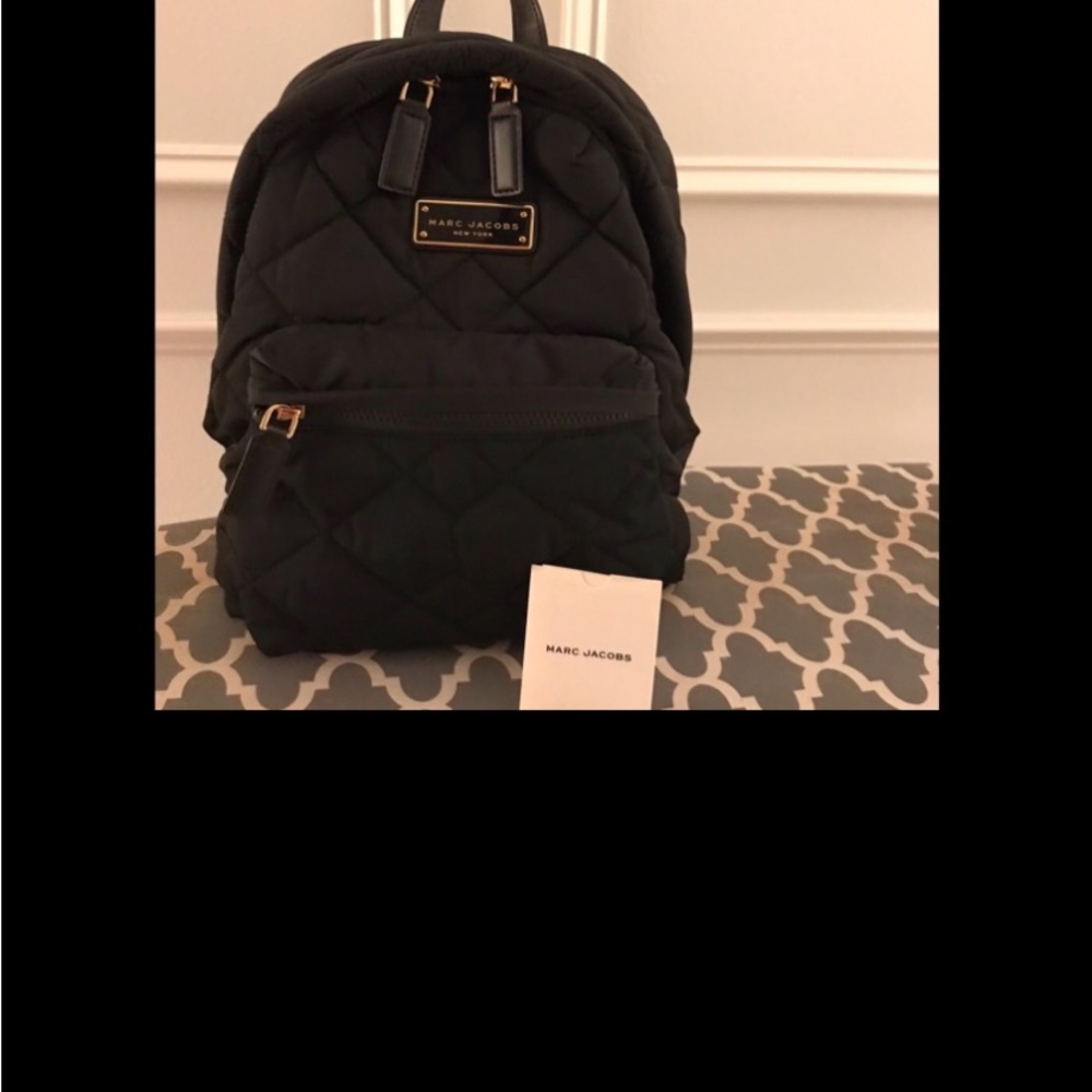 Marc Jacobs Black Quilted Backpack